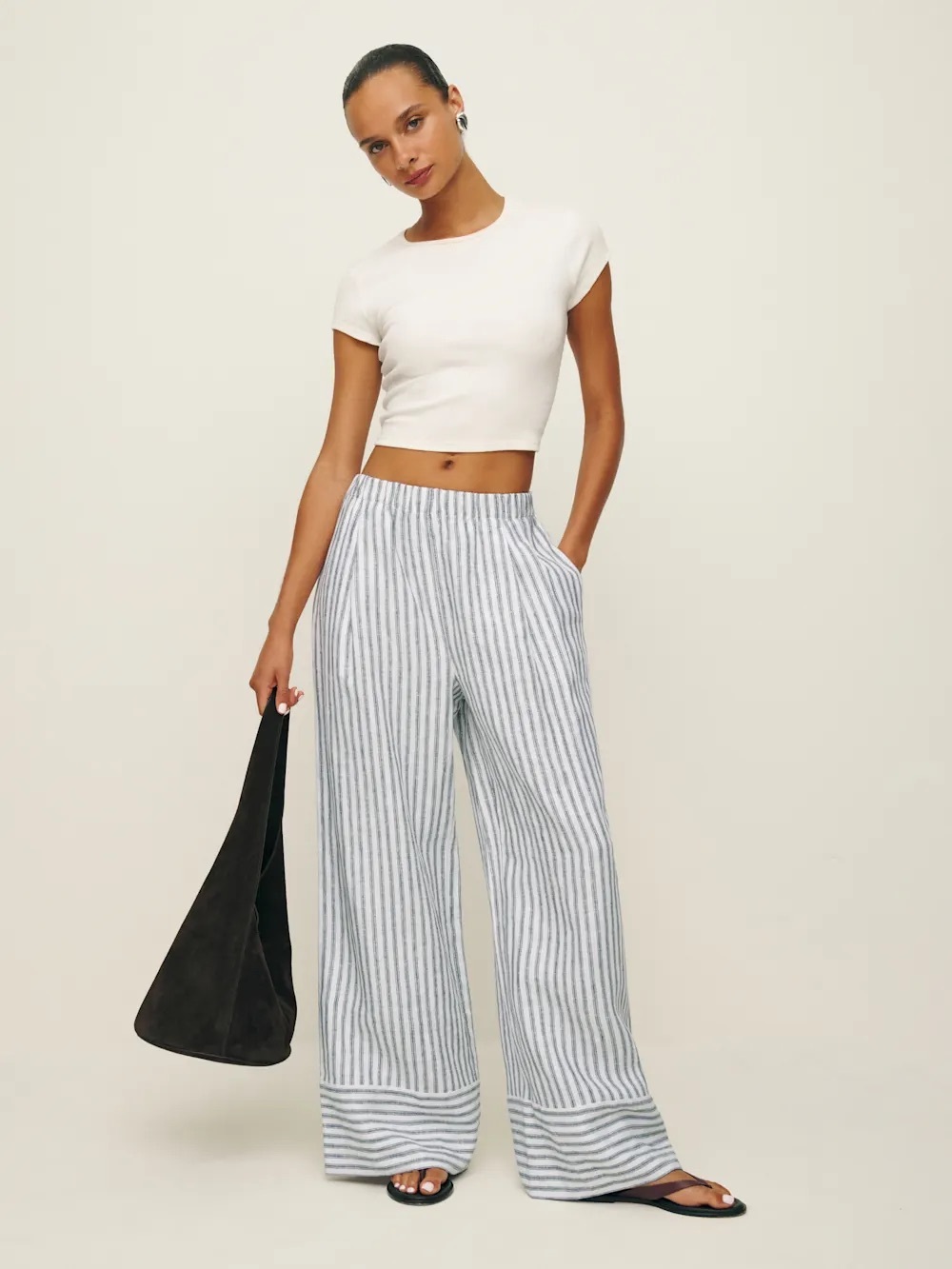 Reformation Fernando Striped Linen Pants - Picture 2 of 4